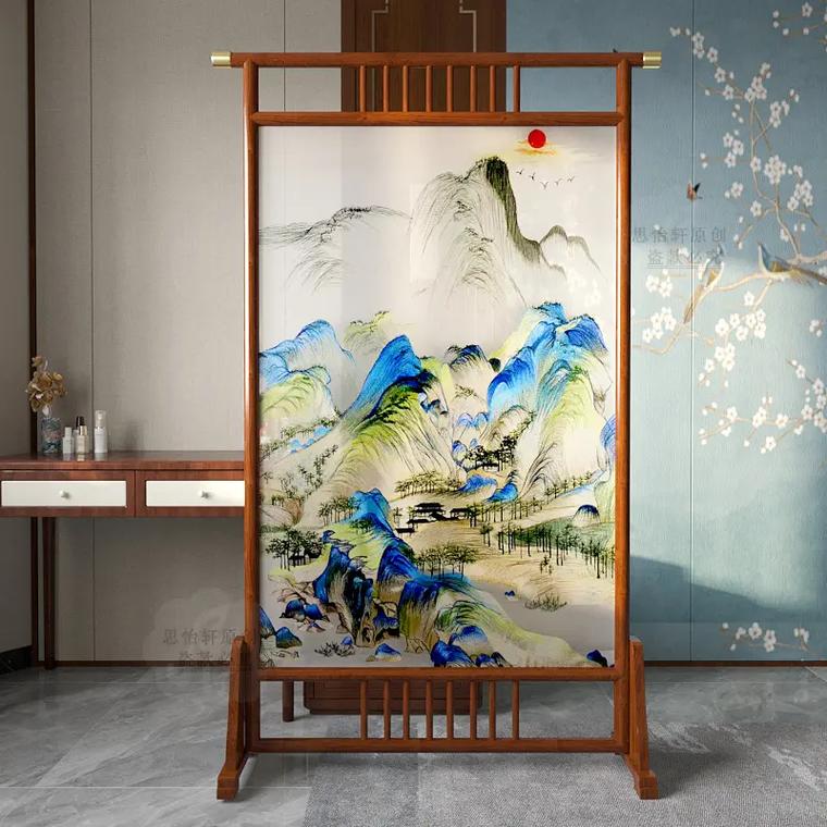 万里江山万里云,双面绣,准备打样,样品拍照后出售,成本价25 - 抖音